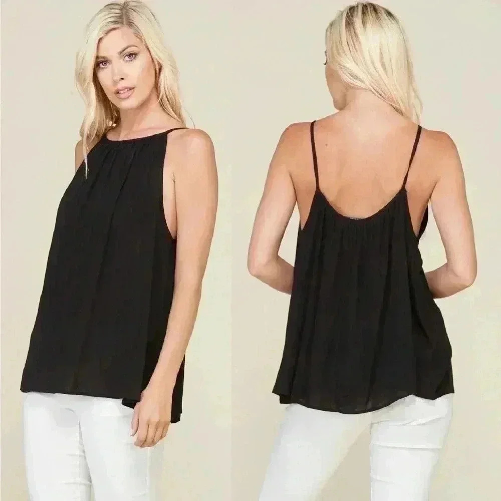 “Kaci” ↑Neck, ↓Back Tank Top